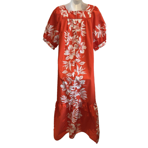 Vintage Royal Creations Hawaiian Hibscus Aloha Muumuu Maxi Dress Size S - Picture 3 of 8